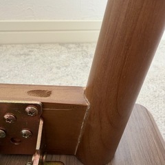 【美品】北欧風 カームテーブル スクエア（幅90cm）木目調 ローテーブルの画像