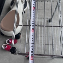 ステンレスラック 3段 キャスター付き 幅約60cm 収納ラック の画像