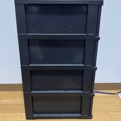 収納ケース 4段  黒の画像
