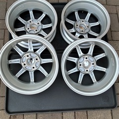 美品　AME  ザインEK 15×5.5J +43 PCD100   4H シャインシルバーの画像