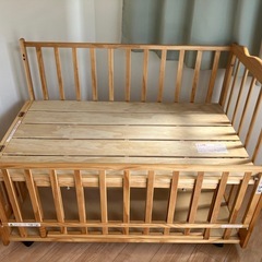 ベビーベッド　フラルWオープルすのこベッドの画像