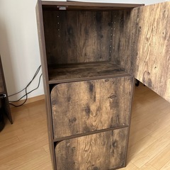 NITORI　ニトリ　カラーボックス　Nカラボ　3段扉付き　ブラウンの画像