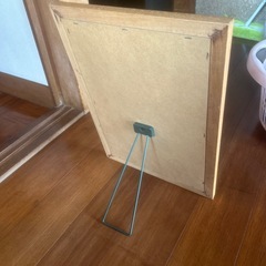 木製フレーム　シンプル　ウォールミラーの画像