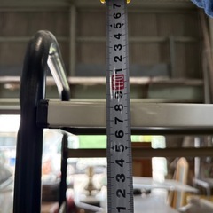 レトロ　黒ハンガーラック　引き出し付きの画像