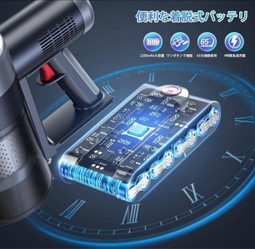 【新品】掃除機 コードレス　強力吸引 軽量 LEDライト