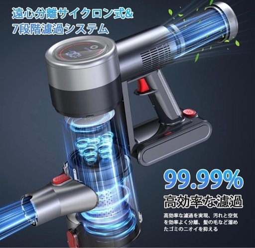 【新品】掃除機 コードレス　強力吸引 軽量 LEDライト