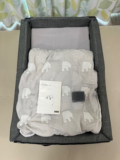 【美品】ファルスカ　コンパクトベッド　フリー　メラジングレー