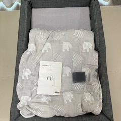 【美品】ファルスカ　コンパクトベッド　フリー　メラジングレーの画像