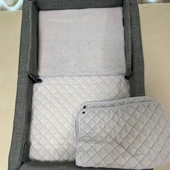 【美品】ファルスカ　コンパクトベッド　フリー　メラジングレーの画像