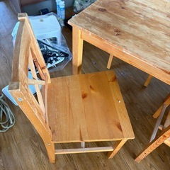 【無料】ダイニングテーブル&チェア4脚セット 引き取り限定の画像