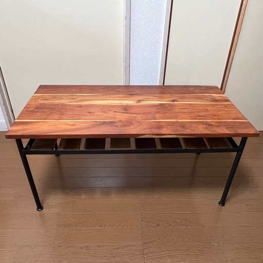 木製 ローテーブル アイアン 座卓　