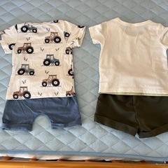 半袖ロンパースなど7着 60サイズの画像