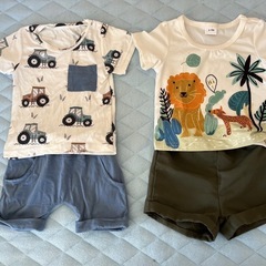 半袖ロンパースなど7着 60サイズの画像