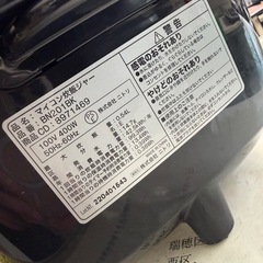 2022年　ニトリ　炊飯器　3合　黒の画像