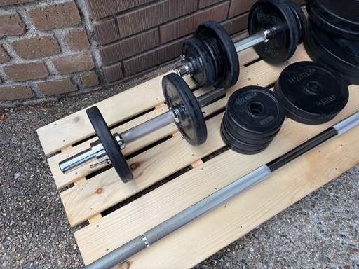 IVANKO ダンベル＆バーベルセット 約70kg｜ロングバー付｜業務用｜自宅トレ対応