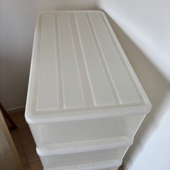 衣装ケース 収納ボックス 半透明 4個セットの画像