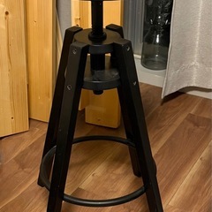 【IKEA】難あり DALFRED ダルフレッド  カウンターチェア, ブラック, 63-74 cmの画像