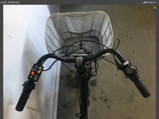 A-518△ v 岐阜発/ヤマハ PAS Babby/電動アシスト自転車/20インチ/3段変速/バッテリー8.7Ah/充電器なし/走行