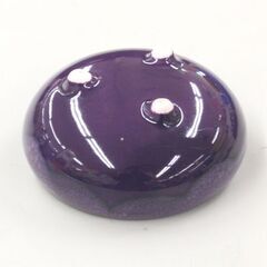 ラベンダー焼 花器 直径10×高さ4.5cm 陶器製 生花 花生け 華道具 フラワーベース 札幌市 清田区 平岡の画像