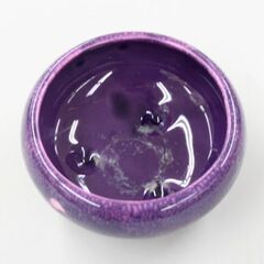 ラベンダー焼 花器 直径10×高さ4.5cm 陶器製 生花 花生け 華道具 フラワーベース 札幌市 清田区 平岡の画像