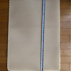 猫トイレの下に敷く砂受けマット【大・アイボリー】の画像