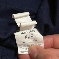 80サイズ　花柄刺繍　紺色ワンピース　の画像