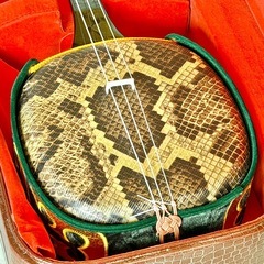 沖縄三線 樹脂皮 ハードケース付きの画像