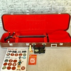 沖縄三線 樹脂皮 ハードケース付きの画像