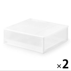 　美品　無印良品　ポリプロピレン 収納ケース ワイド 小の画像