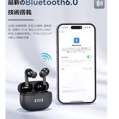 ワイヤレスイヤホン　イヤホン　防水　通話対応　自動ペアリング　最大30時間の画像