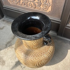 信楽焼き長花瓶　アンティーク　オブジェの画像