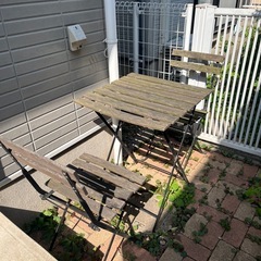 IKEA　TARNO　テーブル＆チェア2脚の画像