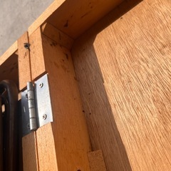 LOGOS 木製収納テーブル＋折りたたみ椅子3脚 セット キャンプ アウトドア の画像