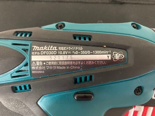 【工具】マキタ 充電式ドライバードリル 10.8V DF030D 中古　リサイクルショップ宮崎屋　住吉店26.3.30