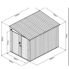 軽量スチール倉庫 バイクガレージ 両開き 雨よけ収納に最適 組立簡単 省スペース の画像