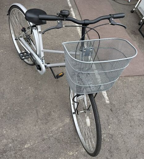 27インチ 自転車 変速なし 鍵付き シルバー ママチャリ アベリア シティサイクル ABELIA 札幌市 白石店