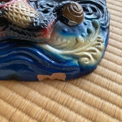 弁天様と龍神様　陶器製レリーフ　縁起物の画像