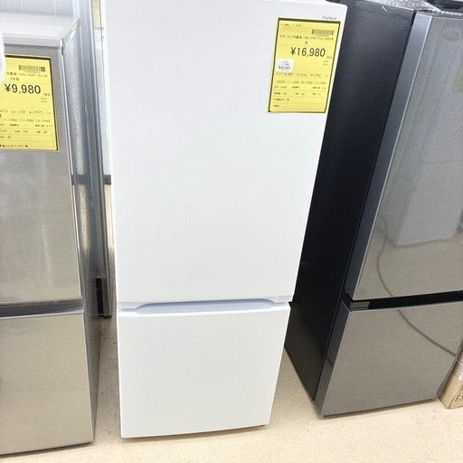 【ドリーム池田】◎ジモティ割7%◎Yselect/ヤマダ電機「156L/2ドア冷蔵庫」右開き（単身〜2人暮らし向け）YRZ-F15J 2023年製【48444】