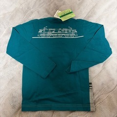 タグ付き　120サイズ　電車長袖Tシャツの画像