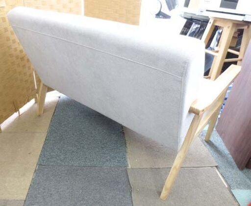 2人掛けソファ ファブリック 幅112cm 布 ベージュ系 コンパクト 2Pソファ ２人用 札幌 北20条店