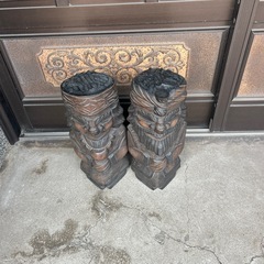 アイヌの木彫り　ニポポ　ペアセットの画像