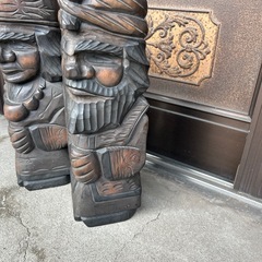 アイヌの木彫り　ニポポ　ペアセットの画像