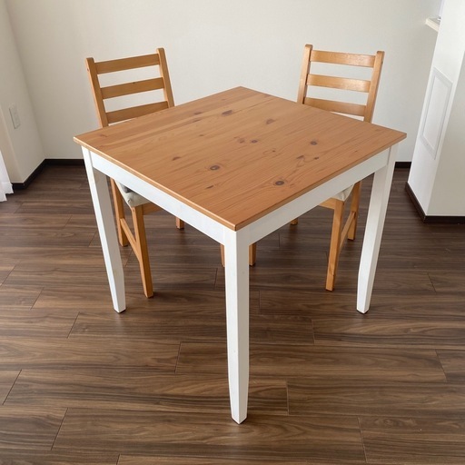 【美品】IKEA ダイニング3点セット（テーブル＋椅子2脚）