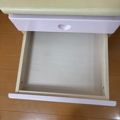 コイズミ 学習デスクワゴン キャスター付 ピンク 収納 の画像
