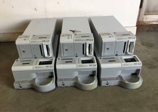 A-530△ v 岐阜発/ GLORY/ レジ自動釣り銭機/ RAD-200/ RT-200/ 各3個セット/ 3個同一鍵/ ジャンク