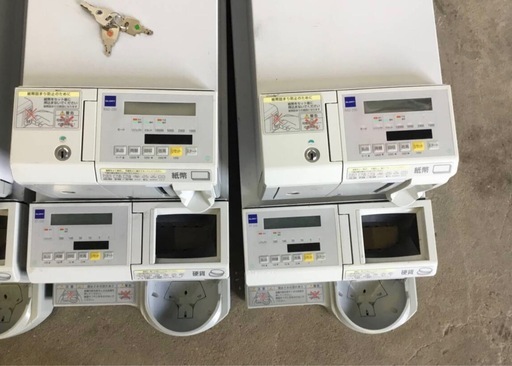 A-530△ v 岐阜発/ GLORY/ レジ自動釣り銭機/ RAD-200/ RT-200/ 各3個セット/ 3個同一鍵/ ジャンク