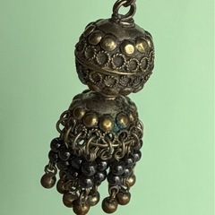 エスニック キーホルダー 鈴付き レトロの画像