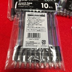 未使用 ノック式ボールペン 黒 0.7mm 10本入×複数セット まとめ売りの画像