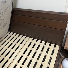 【お取引中】ダブルベッドフレーム・マットレスまとめての画像