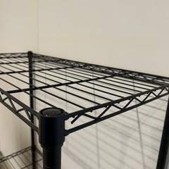 ニトリ スチールラック 3段 ブラックの画像